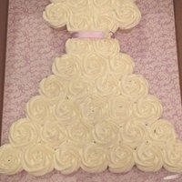 Bridal Shower Cupcake Cake Very simple cupcake cake for a bridal shower