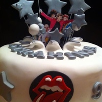 Rolling Stones Rolling stones cake, fondant decoration