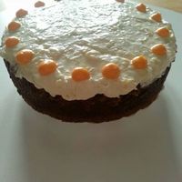 Birthday Cake Carrot Pineapple Coconut Cake with Pineapple Cream Cheese icing.