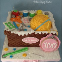 Sewing Basket Cake For 100Th Birthday I had the honor of making this cake for a remarkable woman celebrating her 100th birthday! She still loves to crochet, and make quilts, and...