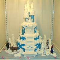 Frozen Castle Buttercream, chocolate snowflakes