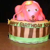 Pink Bunny Cake 3D, fondant cake