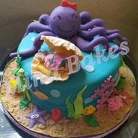 Under The Sea Baby Shower Cake This was ordered for a baby shower. They wanted the cake based on their invites, which were cutesy sea animals.