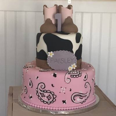 Cowgirl 1St Birthday Cake