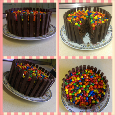 Kitkat And M&m's Double Chocolate Cake