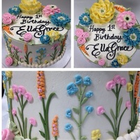 Cake Inspired By An Invitation This all buttercream cake was inspired by a clients invitationWww.whiteflowercake.com