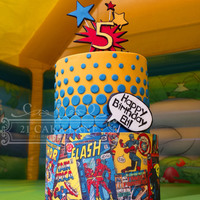 Comic Book Cake I Love Superheroes!
