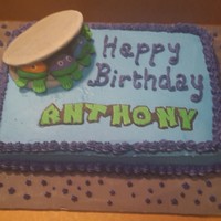 Ninja Turtle Birthday Cake Ninja Turtle Birthday Cake I made for a friend's little boy's birthday party. Buttercream frosting with fondant turtle heads. I...