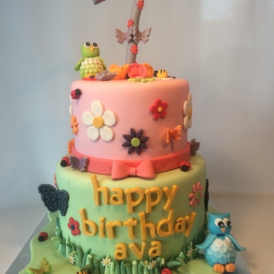 Butterfly Garden Cake