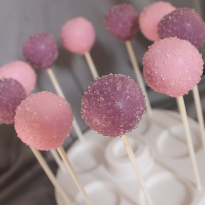 Pink And Purple Sprinkled Cake Pops