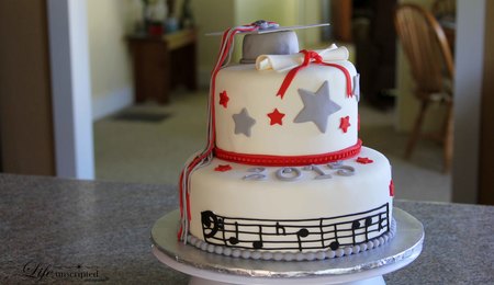 Purple And Silver Graduation Cake - CakeCentral.com