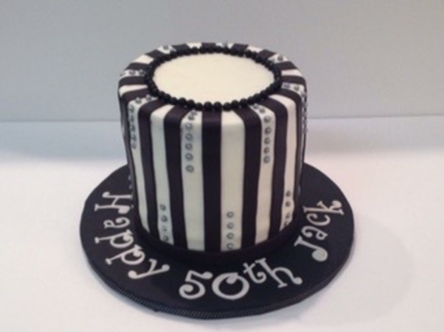Black And White Birthday Cake - CakeCentral.com