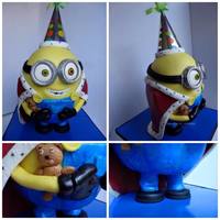 Bob Minion 3D Cake Chocolate cake