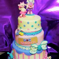 Doc Mcstuffins doc mcstuffins cake for a friends baby shower.