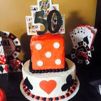 50Th Casino Cake Casino themed cake for 50th birthday.