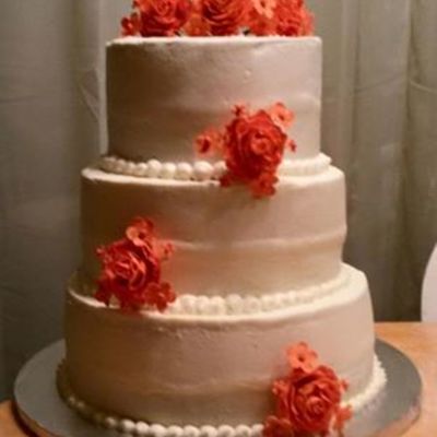 Coral Wedding Cake