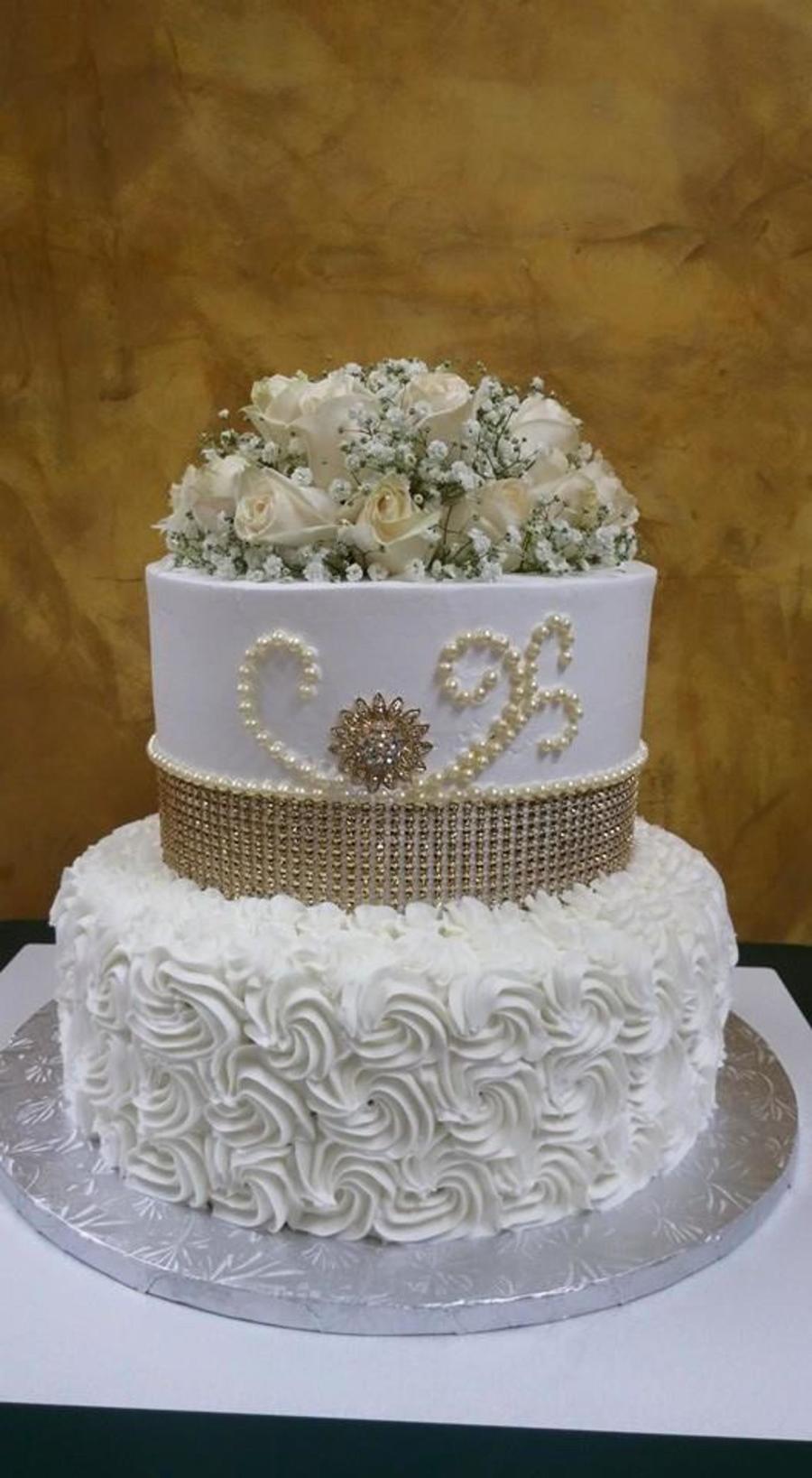 Wedding Cake Rossettes - CakeCentral.com