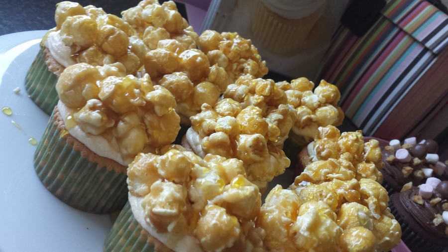 Toffee Popcorn Cupcakes