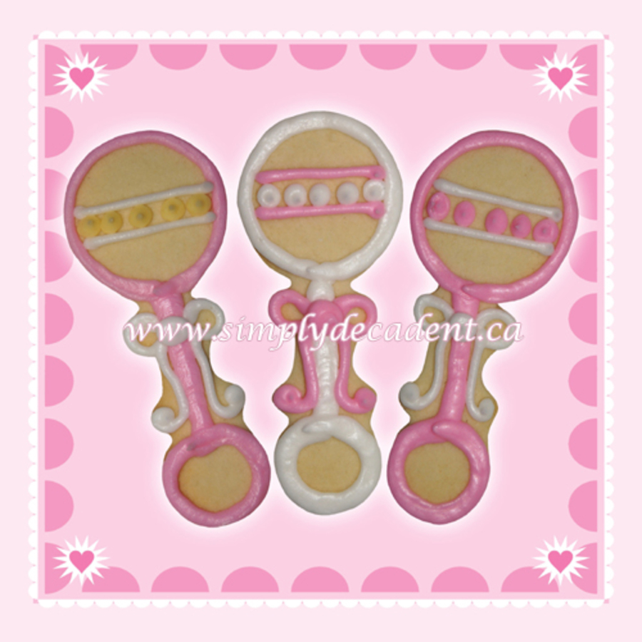 Baby Rattle Shower Sugar Cookies