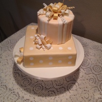 Bridal Shower Cake This was for my daughter's shower. WASC cake with SMBC frosting. Fondant covering.