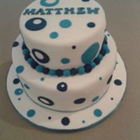 Spotty Birthday Cake Blue spotty cake