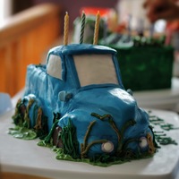 Truck Cake Old truck shaped cake. Lemon cake and filling, fondant covered, with buttercream accents.