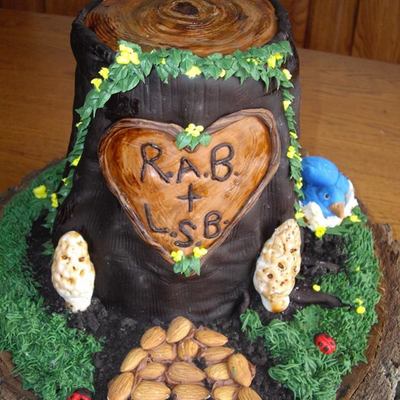 Tree Stump Cake, Anniversary Cake