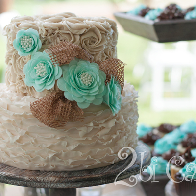 Shabby Chic Wedding Cake By 2Bi Cakes