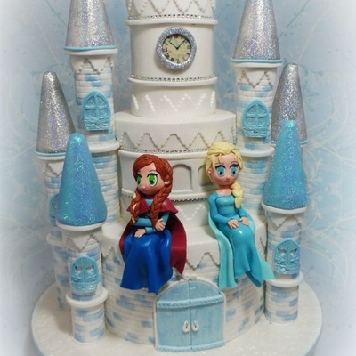 Frozen Princess Castle Cake