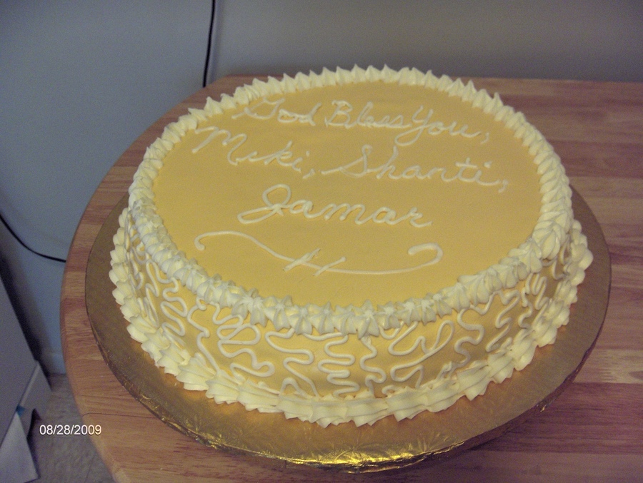 Yellow Fondant Cake