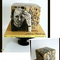 Jackson Pollock Hand painted birthday cake