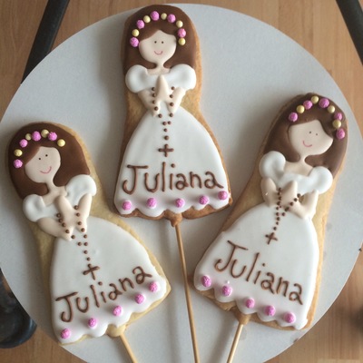 First Communion Girl Cookie