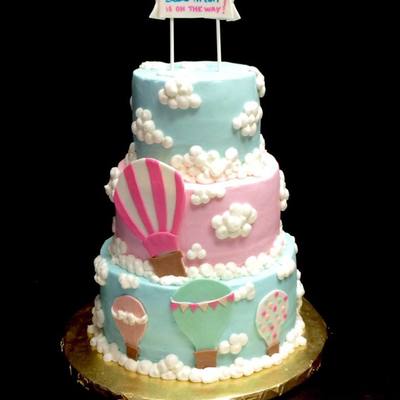 Hot Air Balloon Baby Shower Cake