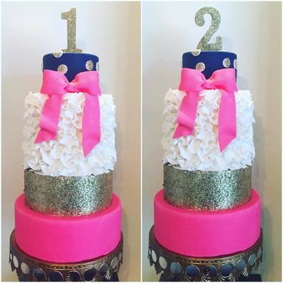 Pink, Navy, Gold And Ruffles