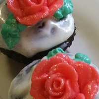 Cupcake Toppers This is the red as I could get the modeling chocolate because it was originally pink for another project. Modeling chocolate really colors...