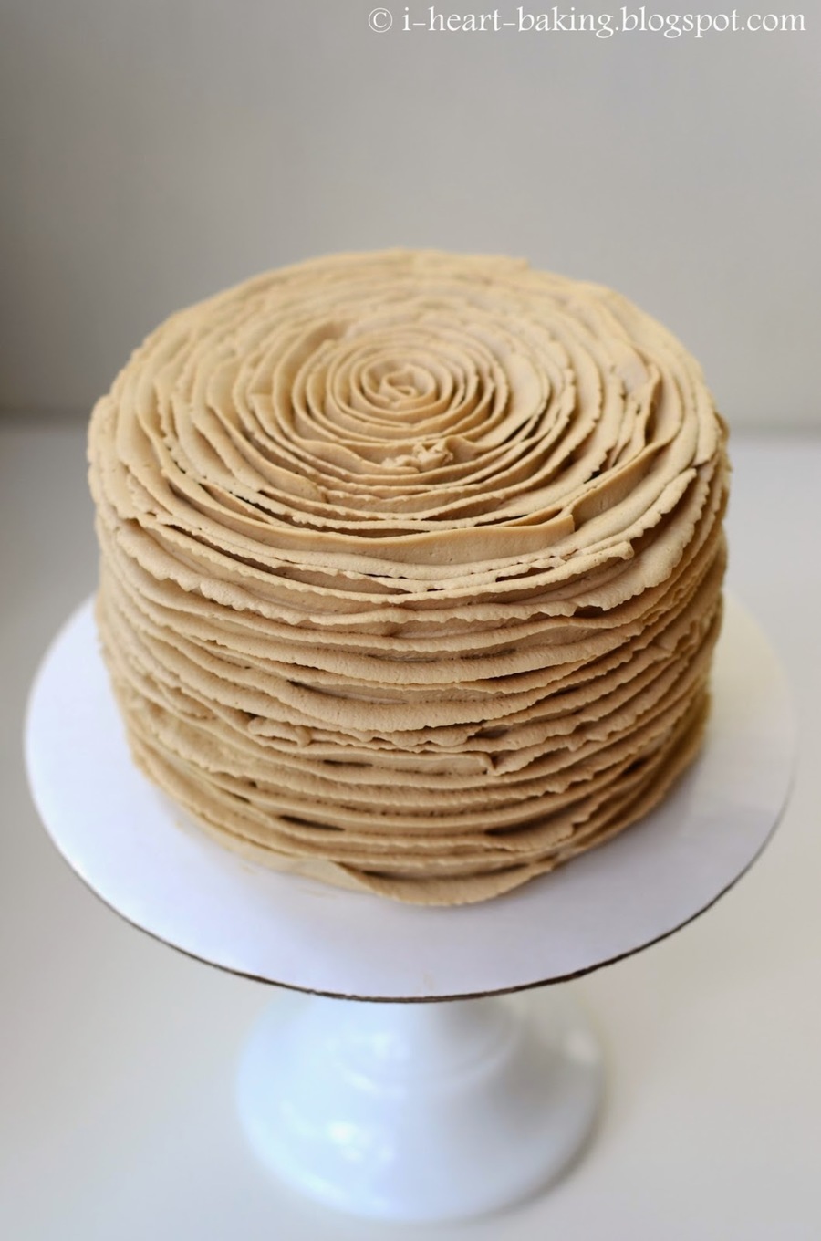 Coffee And Cream Ruffle Cake