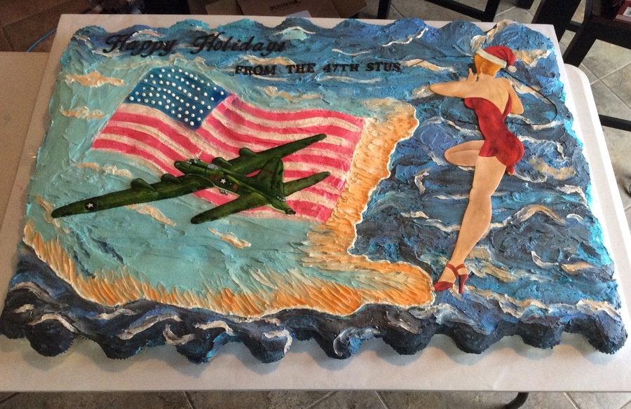 a memphis belle themed pull apart cake cakecentral com