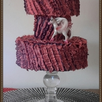 Twins Birthday Decorated with vanilla buttercream . ponies are not edible.