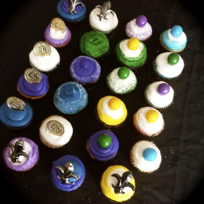 Mardi Gras Party Cupcakes
