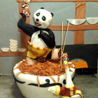 Kung Fu Panda 3 Po And Mr. Ping A group of Kung Fu Cakers from over the world collaborating on the release of the third movie... This is my piece- Po and Mr. Ping.Click...