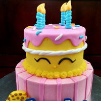 Shopkins Cake I made this cake for my daughter's 9th birthday. She loves Shopkins :)