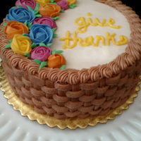 Thanksgiving Cake I made this cake for a client for their Thanksgiving family dinner.