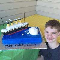 The Titanic My grandson turned 13 and wanted a Titanic cake. He wanted to do the boat. I think he did a fine job for his first attempt. The boat is...