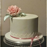 Vintage Cake With Rose Vintage cake with fondant rose