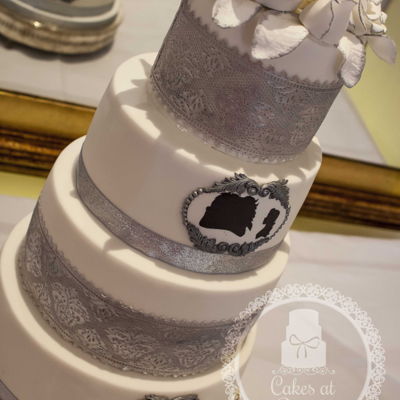 Beauty And The Beast/nightmare Before Christmas Wedding Cake