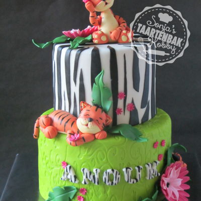 Jungle Cake For A Girl Who Looooooves Tigers!
