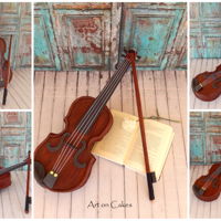Realistic Violin Cake Realistic Violin Cake... Watch the video...