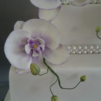 Square Weddingcake Square weddingcake with gumpaste orchids