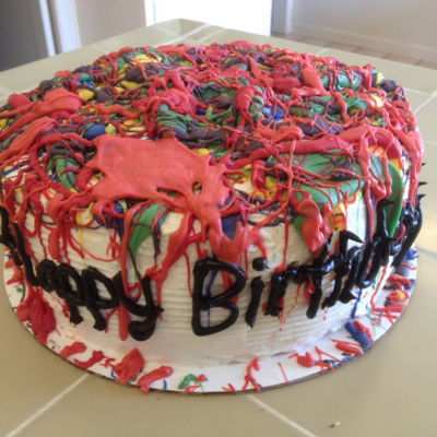 Jackson Pollack Themed Cake