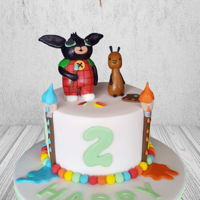 Bing Cake Bing cake created for a little boy turning two. Vanilla and strawberry. With all hand modelled decorations.